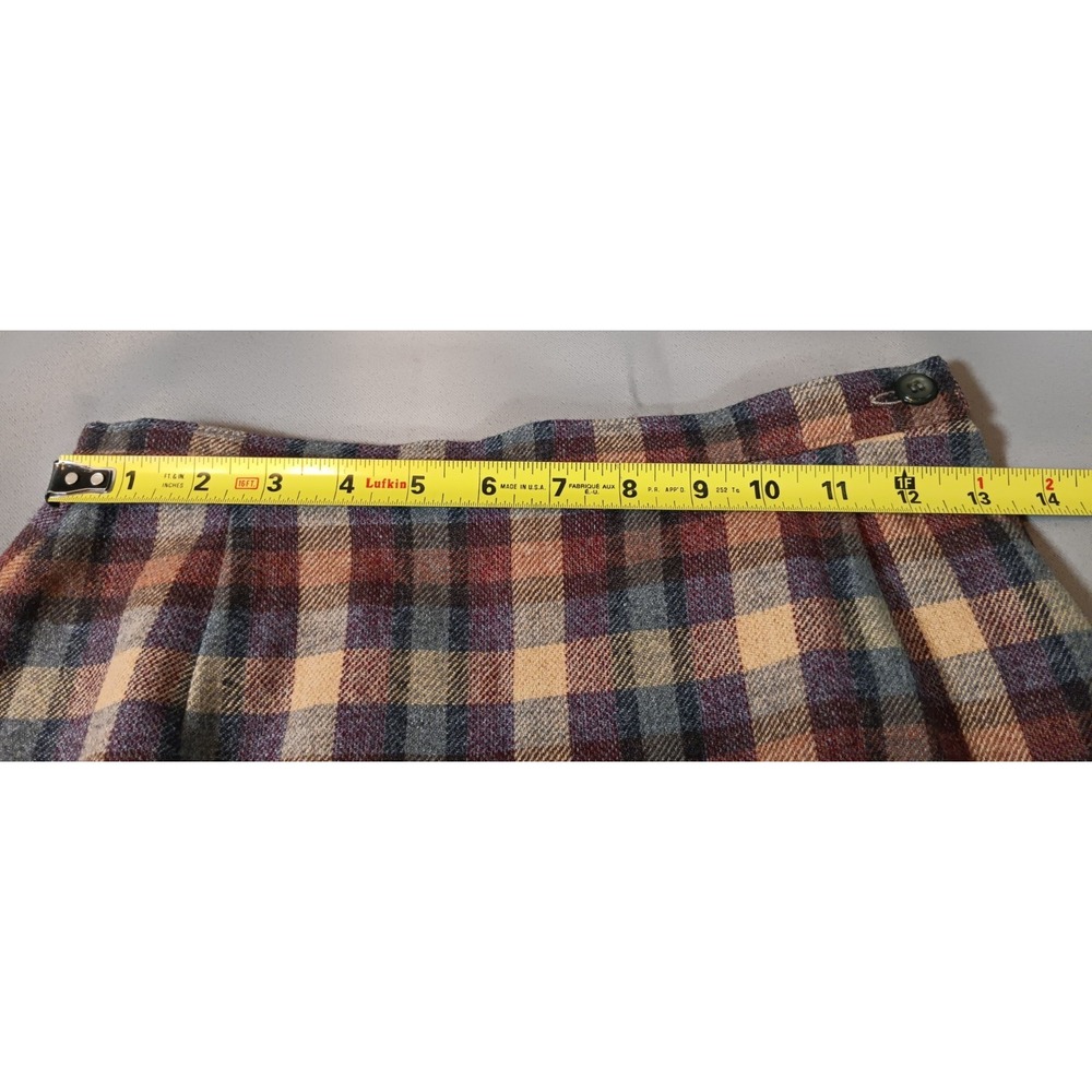 VTG Pendleton Midi Skirt Women's Plaid Wool Academia Preppy geek old money lux - Picture 4 of 10